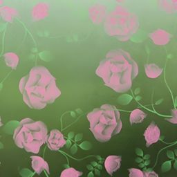Jaamso Royals Green & Pink Rose UV Protective Rustproof Waterproof Glass Window Sticker-43