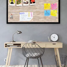 ArtzFolio Beige Textured Wooden Bulletin Board With Sticky Notes Wall Hanging Decor-image-91