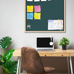 ArtzFolio Camel Brown & Green Wooden Bulletin Board-38