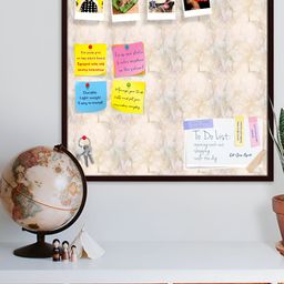 ArtzFolio Beige & Brown Printed Wooden Bulletin Board-96