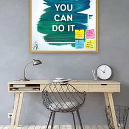 ArtzFolio Green You Can Do It Printed Wooden Bulletin Board With Sticky Notes-0