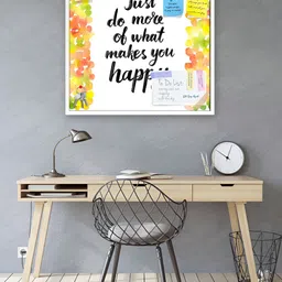 ArtzFolio White Typography Printed Wood Bulletin Board With Sticky Notes-0