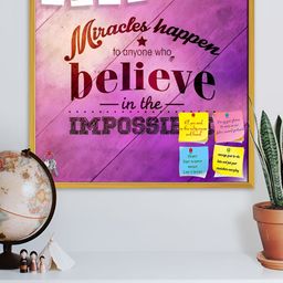 ArtzFolio Purple Printed Wooden Bulletin Board With Sticky Notes Wall Hanging Decor-18