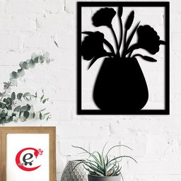 eCraftIndia Black Flower Vase Frame Wall Decor-image-63