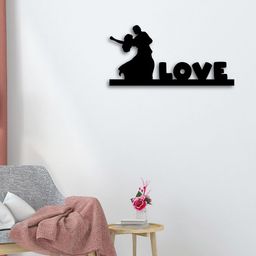 eCraftIndia Black "Dancing Couple" Cutout Wood Wall Decor-image-97