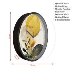 RANDOM Yellow & White Printed Dial Wall Clock image 5