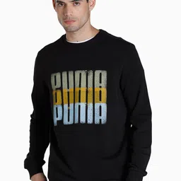 Puma Men Black Summer Squeeze Crew II Printed Regular Fit Sweatshirt-image-14