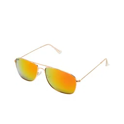 Roadies Unisex Yellow Lens & Gold-Toned Sunglasses with UV Protected Lens RD-205-C3-53