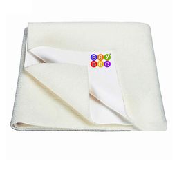 BeyBee Kids Off White Cotton Reusable Mattress Protector-image-5