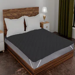 AVI Black Solid King Size Waterproof Mattress Protector-image-13