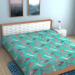 Aura Green Polyester Water Resistant Mattress Protector-image-20