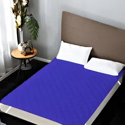 Comfowell Blue Textured Elastic Strap Queen Size Water Resistant Mattress Protector-image-10