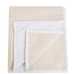 Adbeni White & Beige Printed 210 GSM Cotton Waterproof Quick Dry Sheet Mattress Protector-image-33
