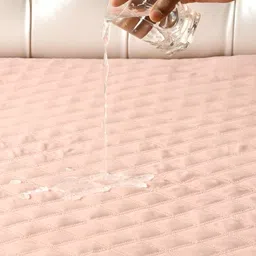 MallowWorld Pink Cotton Mattress Protector-picture-35