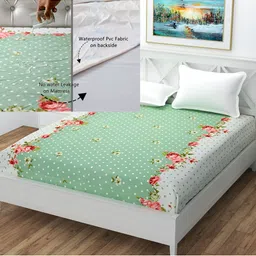 MallowWorld Pink Printed Water Resistant Mattress Protector-picture-19