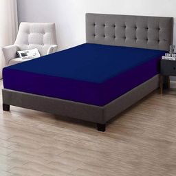 Adbeni Home Blue Terry Cortrdige Cotton 200 GSM Waterproof Mattress Protector-image-22