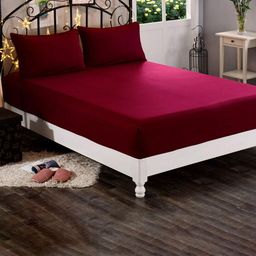 Adbeni HOME Maroon Terry Cortridge Cotton 200 GSM Waterproof King Size Mattress Protector-image-82
