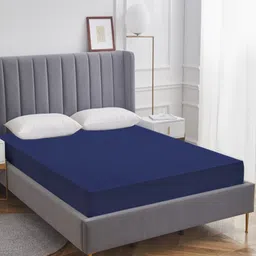 AVI Navy Blue Double Bed Mattress Protector-image-55