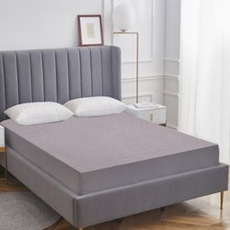 AVI Grey Terry Cotton Waterproof Queen Bed Mattress Protector-image-12