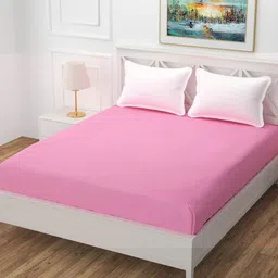 BREVARD Pink Terry Waterproof Queen Size Mattress Protector-55