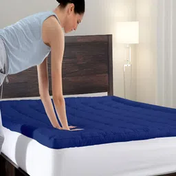 Comfowell Blue Cotton Water Resistant King Size Mattress Protector-image-88