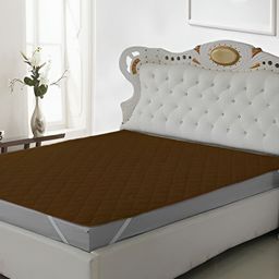 Comfowell Brown Polyester Water Resistant Single Sized Mattress Protector-0