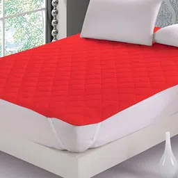 Comfowell Red Water Resistant Single Elastic Strap Mattress Protector-image-48