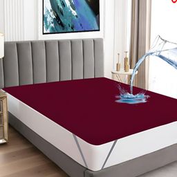 BeyBee Kids Maroon Terry Water Resistant Mattress Protector-image-42