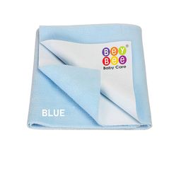 BeyBee Kids Blue Cotton Dry Sheet Mattress Protector-image-46