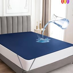 BeyBee Blue Water Resistant Ultra Soft Terry Cotton Mattress Protector-image-115
