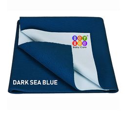 BeyBee Kids Blue Cotton Mattress Protector-image-8