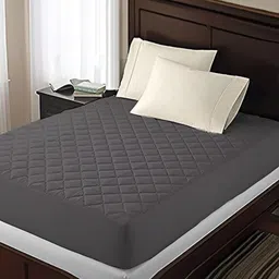 Comfowell Grey Textured Fitted Cotton Water Resistant Mattress Protector-image-57