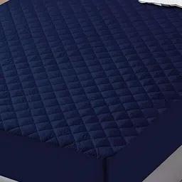 RF RELAXFEEL Blue Polyester Water Resistant Fitted Queen Mattress Protector-image-68