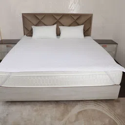 AJISH White Polycotton Water Resistant Mattress Protector-image-34