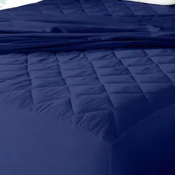 RF RELAXFEEL Blue Fitted King Size Cotton Water Resistant Mattress Protector-image-76