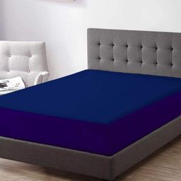 Adbeni HOME Blue Terry Cortridge Cotton 200 GSM Waterproof Double Bed Mattress Protector-image-22