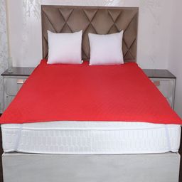 AJISH Red Polycotton Water Resistant Mattress Protector-image-66