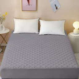 Comfowell Grey Textured Fitted Water Resistant Mattress Protector-image-59