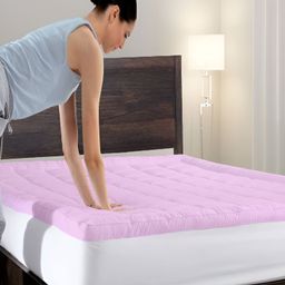 Comfowell Pink Cotton Textured Water Resistant Mattress Protector-image-44