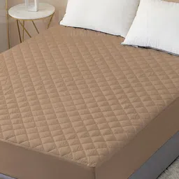 DREAM CARE Beige Quilted Cotton Breathable Mattress Protector-image-82