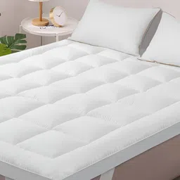 Comfowell White Quilted Cotton Queen Size Water Resistant Mattress Protector-image-12