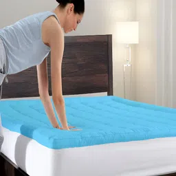 Comfowell Blue Cotton Topper King Size Waterproof Mattress Cover-image-18