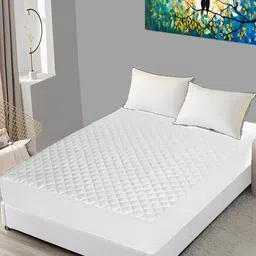 Comfowell White Polyester Water Resistant Single Size Mattress Protector-4