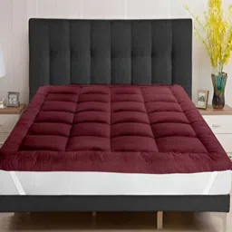 RF RELAXFEEL Maroon Cotton Water Resistant Queen Mattress Protector-image-84
