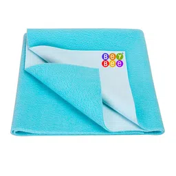 BeyBee Kids Sea Blue Cotton Waterproof & Anti-Dust Small Dry Sheet-8