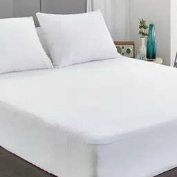 tundwal's White Terry Breathable Mattress Protector-image-38