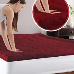 Comfowell Maroon Cotton Water Resistant Mattress Protector-image-41