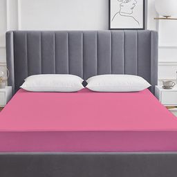 Adbeni HOME Pink Terry Cortridge Cotton 200 GSM Waterproof King Size Mattress Protector-image-17