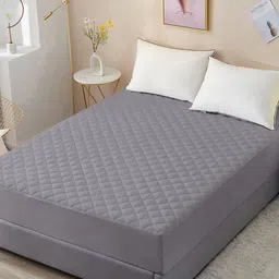 DREAM CARE  Grey Quilted Queen Size Mattress Protector-image-59