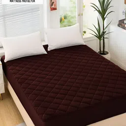 MAGICAL Brown Polyester Water Resistant Mattress Protector-picture-4
